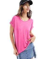 ONLY - Short Sleeve Crew Neck Top - Lyst