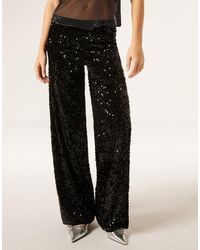 Calzedonia - Velvet And Sequin Palazzo Trousers - Lyst