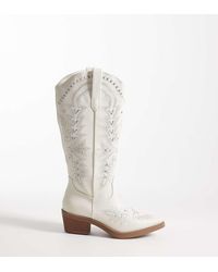 Glamorous - Embroidered Western Knee Boots - Lyst