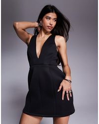ASOS - Moulded Hip Plunge Mini Dress - Lyst