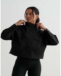 Aim'n - Chaqueta Negra Impermeable - Lyst