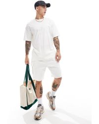 Only & Sons - Camiseta Color Piedra Lavado Extragrande De (Parte De Un Conjunto)-Beis Neutro - Lyst