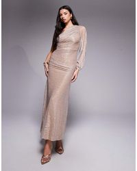 Forever New - Plisse One Shoulder Ruched Maxi Dress - Lyst