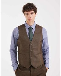 ASOS - Wool Look Skinny Suit Waistcoat - Lyst