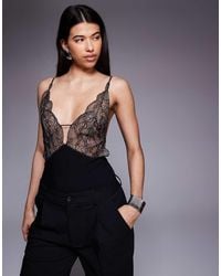 Mango - Featuring Kaia Gerber Lace Backless Cami Top - Lyst