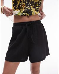 TOPSHOP - Casual Crinkle Drawstring Shorts - Lyst
