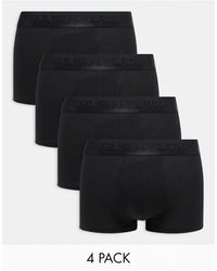 River Island - 4 Pack Cotton Stretch Trunks - Lyst
