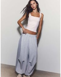 Stradivarius - Tanktop Met Vierkante Halslijn - Lyst