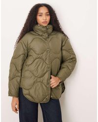 JJXX - Oversized Gewatteerd Jack Met Opstaande Boord - Lyst