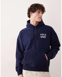 Polo Ralph Lauren - Sport Relaxed Fit Back Print Hoodie - Lyst
