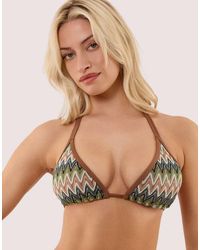 Wolf & Whistle - Jara Knitted Chevron Fuller Bust Bikini Top - Lyst