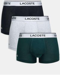 Lacoste - 3 Pack Metallic Band Trunks - Lyst