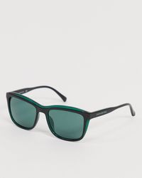 Calvin Klein CKJ18504S - Occhiali da sole con lenti squadrate - Verde