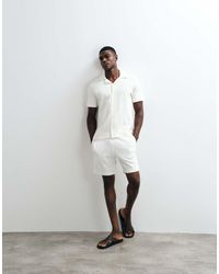 Mango - Waffle Textured Shorts - Lyst