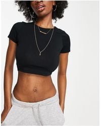 ASOS - Hourglass Fitted Crop T-shirt - Lyst