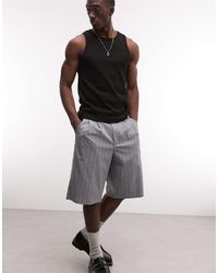 Prohibited - Elegante Geplooide Short Met Strepen - Lyst