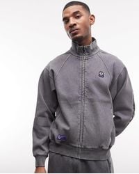 Aape By A Bathing Ape - Aape by a bathing ape - pull zippé d'ensemble à logo - délavé - Lyst