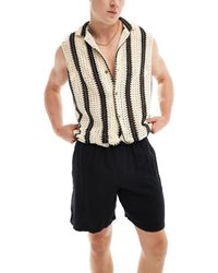 New Look - Linen Blend Pull On Shorts - Lyst