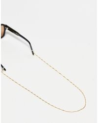 ASOS - – sonnenbrillenkette mit 14 karat-vergoldung im gedrehten seildesign - Lyst
