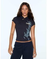 Bershka - Short Sleeve Clasp T-Shirt - Lyst