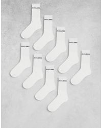 Jack & Jones - 9 Pack Ribbed Logo Socks - Lyst