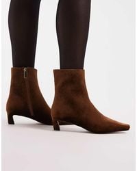 schuh - Kitten Heel Mid Ankle Boots - Lyst