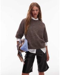 & Other Stories - Gebreide Trui Van Alpaca Met Korte Mouwen - Lyst