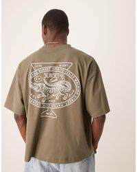 ASOS - Boxy Oversized T-shirt With Back City Graphic - Lyst