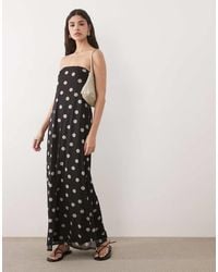ASOS - Double Layer Mesh Bandeau Maxi Dress - Lyst