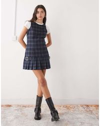 The Ragged Priest - Pleated Kilt Mini Dress With Dropped Waist - Lyst