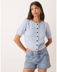 Vrg Grl - Tessa Puff Sleeve Cardigan - Lyst