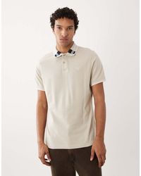 Barbour - Callington Short Sleeve Tailored Fit Polo Shirt With Tartan Collar - Lyst