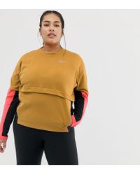 Nike Plus Thermasphere Sweatshirt In Gold And Pink - Metallic