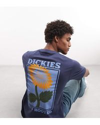 Dickies - T-Shirt Met Zonnebloemprint Op De Achterkant - Lyst