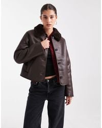 New Look - Bonded Collar Short Jacket - Lyst