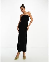 ASOS - Bandeau Maxi Dress With Split Hem - Lyst
