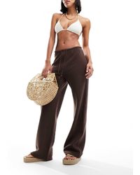 Iisla & Bird - Narrow Waist Fine Knit Beach Full Length Pants - Lyst
