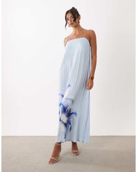 Y.A.S - Floral Placement Print Cami Maxi Dress - Lyst