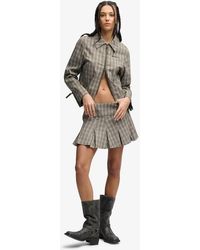Bench x Superdry & Co - Logo Pleated Check Mini Skirt - Lyst