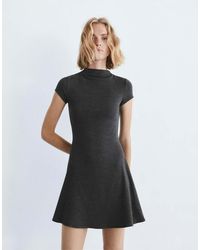 Pull&Bear - Mock Neck Short Dress - Lyst