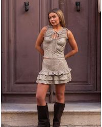 Daisy Street - X Molly Mcfarlane Slinky Rara Mini Skirt - Lyst