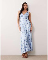 Gina Tricot - Sleeveless Satin Maxi Dress - Lyst
