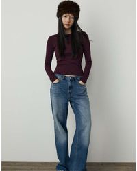 Stradivarius - Long Sleeve Basic T-shirt - Lyst