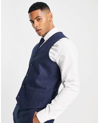 ASOS - Wedding – eng geschnittene anzugweste aus wollmischung - Lyst
