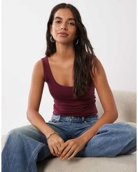 Abercrombie & Fitch - Bra Free Scoop Neck Tank Top - Lyst