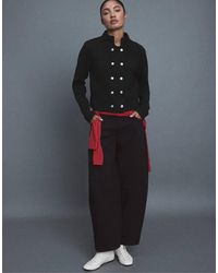 Stradivarius - Double-Breasted Stand Collar Knit Cardigan - Lyst