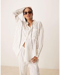 ASOS - Belle Tie Side Beach Shirt Cover Up - Lyst