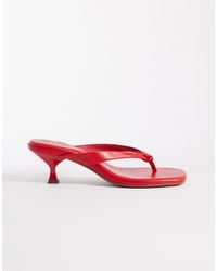 ASOS - Havana Toe Thong Kitten Heel Sandals - Lyst