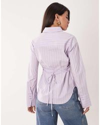 Gina Tricot - Cinched Waist Long Sleeve Blouse - Lyst