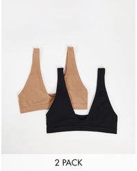 Weekday Tora 2-pack Recycled Soft Bra - Multicolor